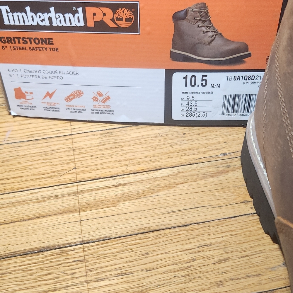 Timberland PRO Men's Chocolate  Leather Boots - Picture 3 of 3